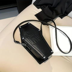 Gothic Coffin Shaped Crossbody Bag for Women