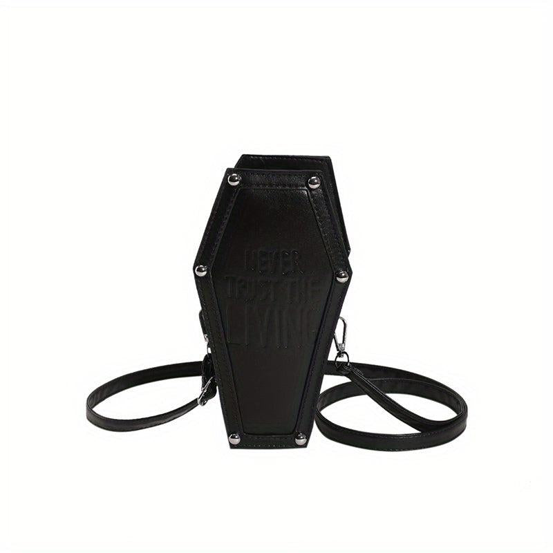 Gothic Coffin Shaped Crossbody Bag for Women