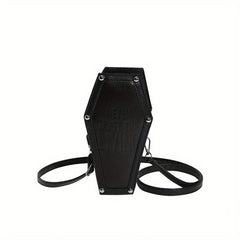 Gothic Coffin Shaped Crossbody Bag for Women