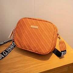 Embossed Pattern Square Crossbody Bag with Tassel Decor