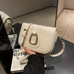 Metal Decor Square Purse Women's Small Shoulder Bag