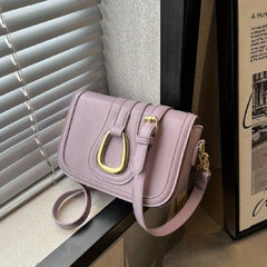 Metal Decor Square Purse Women's Small Shoulder Bag