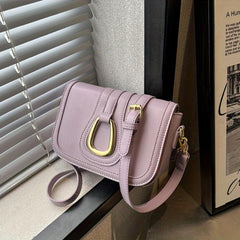 Metal Decor Square Purse Women's Small Shoulder Bag