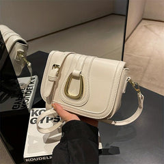 Metal Decor Square Purse Women's Small Shoulder Bag