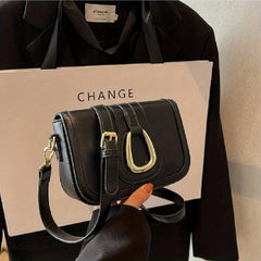 Metal Decor Square Purse Women's Small Shoulder Bag