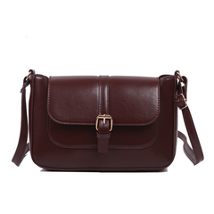 Vintage Square Shoulder Bag Solid Crossbody Bag For Work All Match Flap Purse