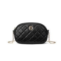 Women's Quilted Shoulder Bag with Chain Strap
