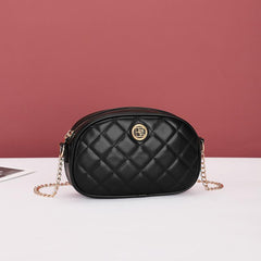Women's Quilted Shoulder Bag with Chain Strap
