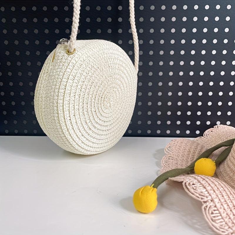 Straw Woven Beachbag Crossbody Bag Mini Coin Purses