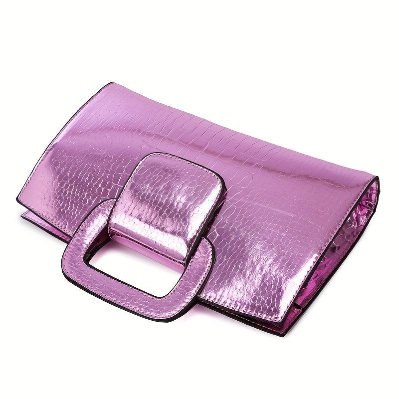 Neon Crocodile Crossbody Bag Metallic Handbags Women