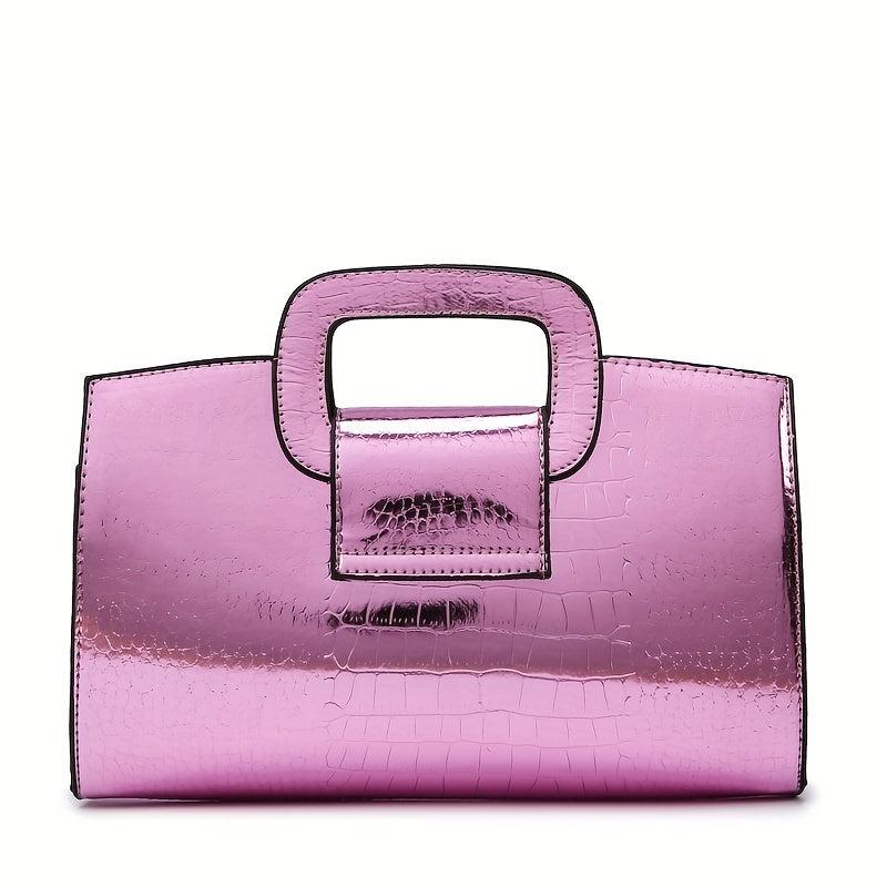 Neon Crocodile Crossbody Bag Metallic Handbags Women