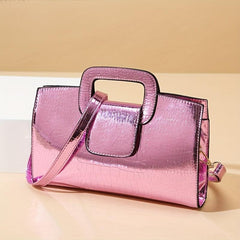 Neon Crocodile Crossbody Bag Metallic Handbags Women