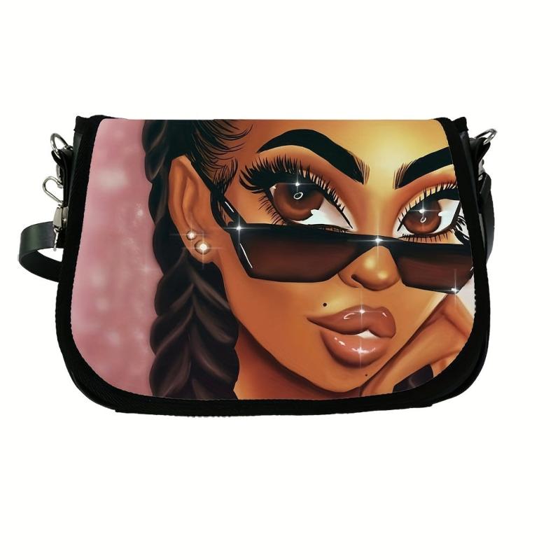 African Girl Crossbody Bag Handbag & Coin Purse