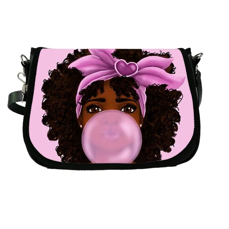 African Girl Crossbody Bag Handbag & Coin Purse