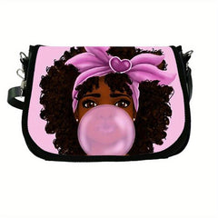 African Girl Crossbody Bag Handbag & Coin Purse
