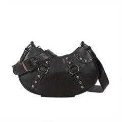 Y2K Style Studded Crossbody Bag Women's PU Leather Shoulder Purse