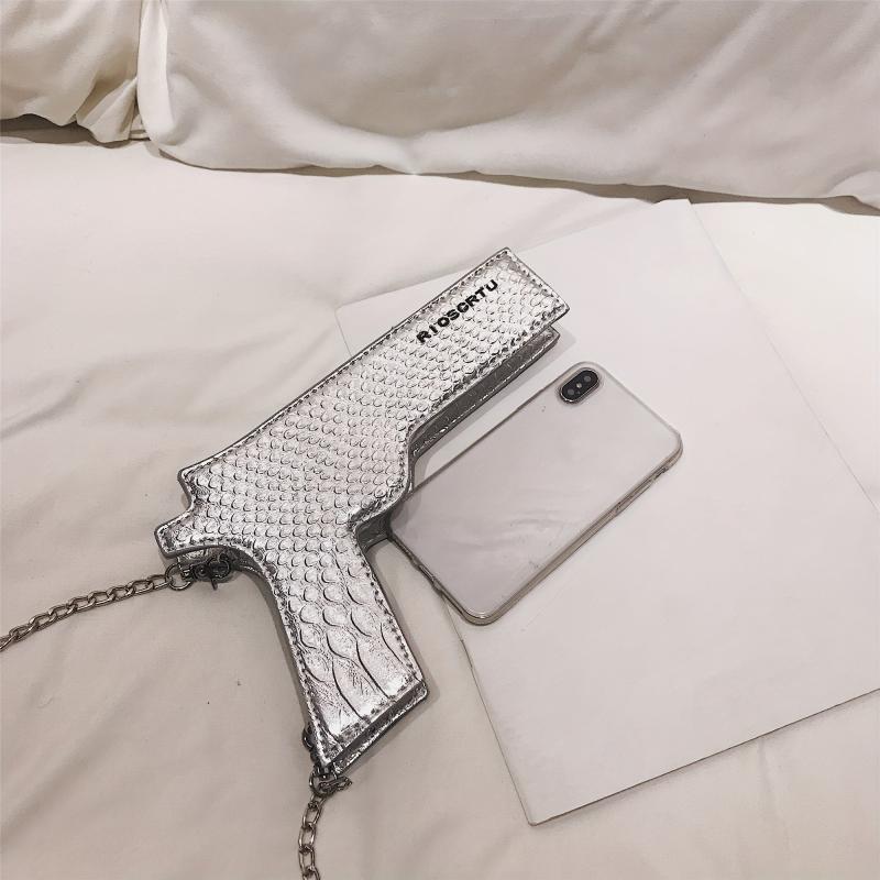 Pistol Crossbody Bag Chain Shoulder Clutch Purse