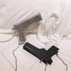 Pistol Crossbody Bag Chain Shoulder Clutch Purse