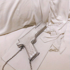 Pistol Crossbody Bag Chain Shoulder Clutch Purse
