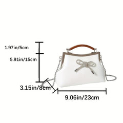 Rhinestone Bow Crossbody Bag Evening Handbag