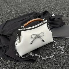 Rhinestone Bow Crossbody Bag Evening Handbag