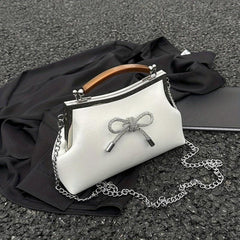 Rhinestone Bow Crossbody Bag Evening Handbag