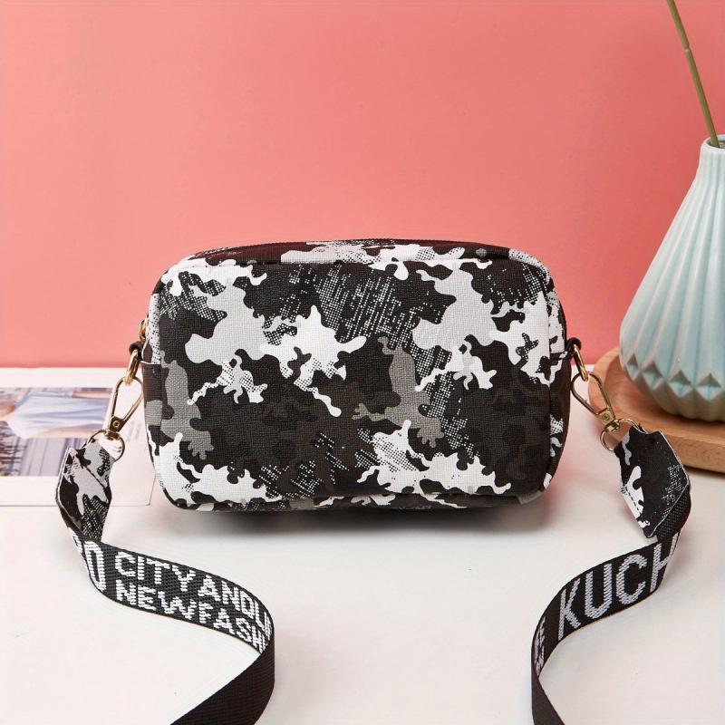 Square Crossbody Bag Casual PU Leather Purse Women's Everyday Shoulder Bag