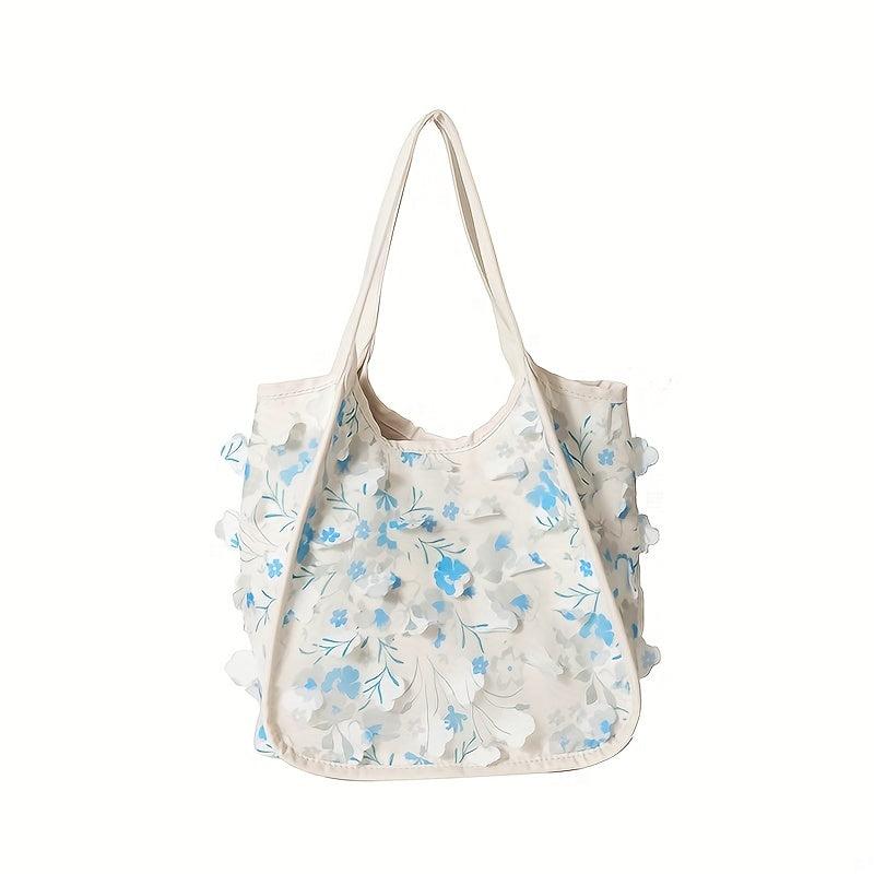 Inlaid Lace Flower Shoulder Bag Casual Handbag