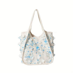 Inlaid Lace Flower Shoulder Bag Casual Handbag