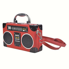 Vintage Radio Shaped Crossbody Bag Handbag Clutch for Women Prom