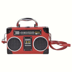 Vintage Radio Shaped Crossbody Bag Handbag Clutch for Women Prom