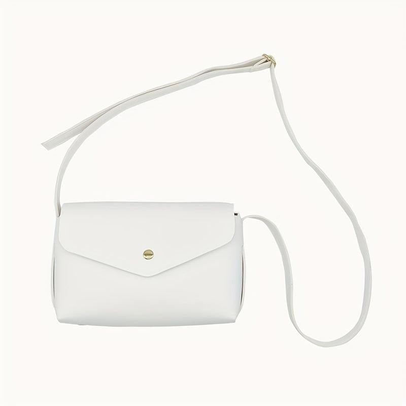 Flap Crossbody Bag PU Leather Textured Bag Purse Classic Shoulder Bag