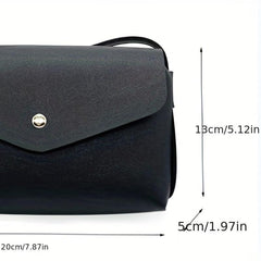Flap Crossbody Bag PU Leather Textured Bag Purse Classic Shoulder Bag
