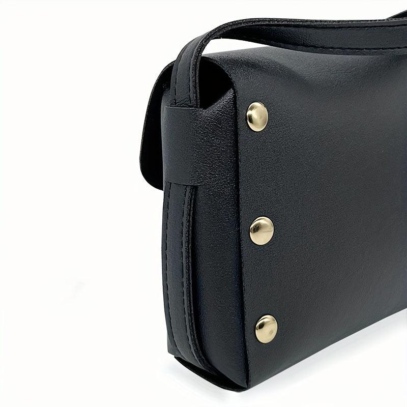 Flap Crossbody Bag PU Leather Textured Bag Purse Classic Shoulder Bag