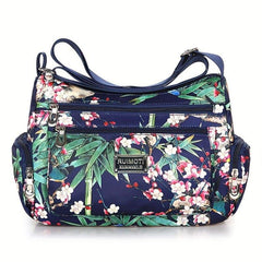 Large Capacity Crossbody Bag Zipper Durable Nylon Shoulder Bag