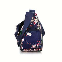 Large Capacity Crossbody Bag Zipper Durable Nylon Shoulder Bag