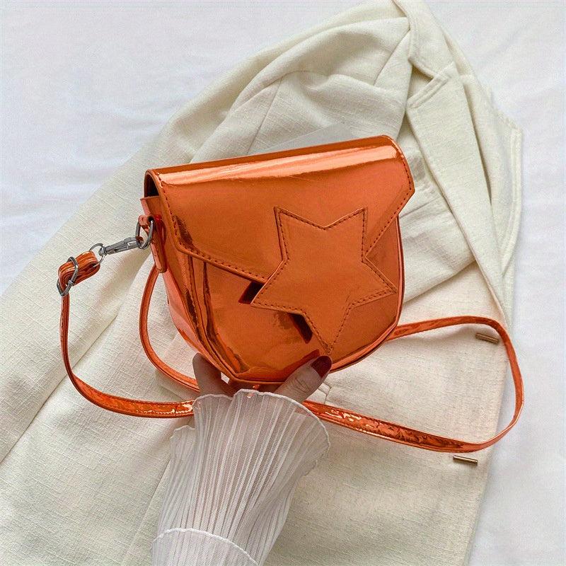 Niche Star Saddle Flap Bag Crossbody Purse for Women