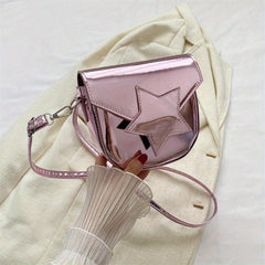 Niche Star Saddle Flap Bag Crossbody Purse for Women