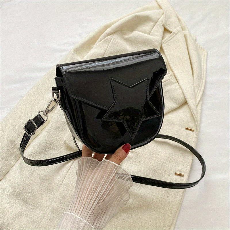Niche Star Saddle Flap Bag Crossbody Purse for Women