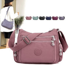 Casual Nylon Crossbody Bag Women's Pocket Purse Solid Shoulder Bag