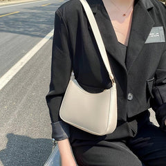 Solid Baguette Bag Women's Small Crossbody Bag
