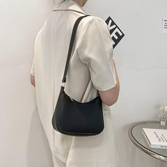 Solid Baguette Bag Women's Small Crossbody Bag
