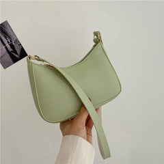 Solid Baguette Bag Women's Small Crossbody Bag