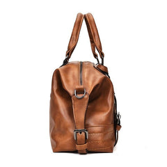 Vintage Boston Crossbody Bag Women's Faux Leather Shoulder Bag
