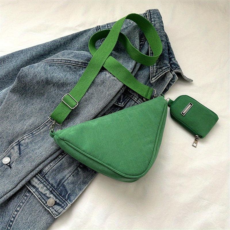 Triangle Shoulder Crossbody Bag Mini Bag With Coin Purse