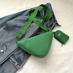 Triangle Shoulder Crossbody Bag Mini Bag With Coin Purse