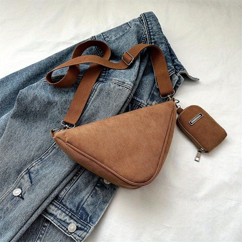 Triangle Shoulder Crossbody Bag Mini Bag With Coin Purse