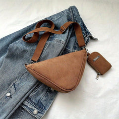 Triangle Shoulder Crossbody Bag Mini Bag With Coin Purse