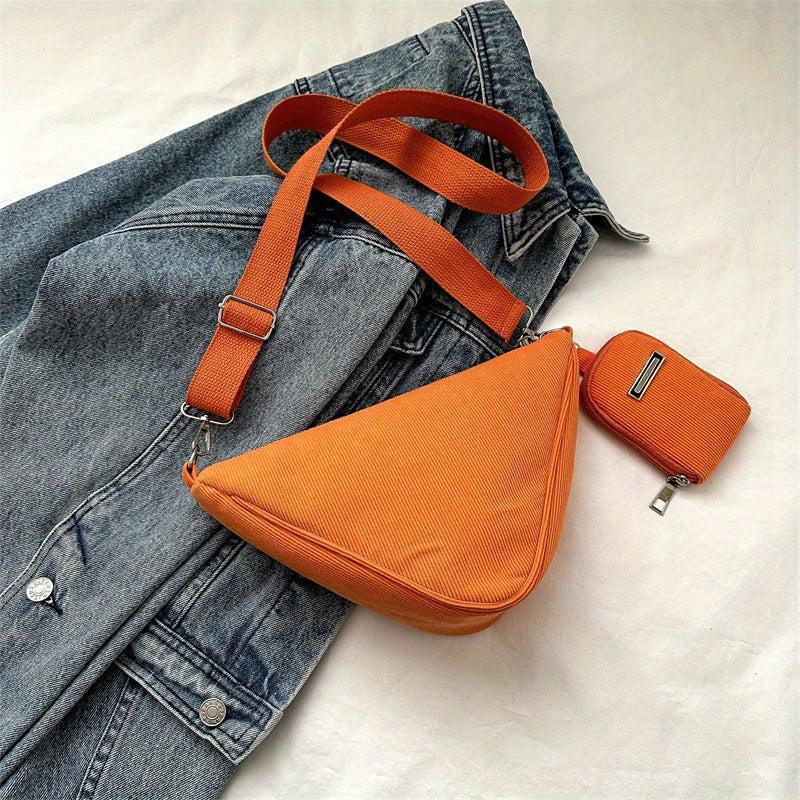 Triangle Shoulder Crossbody Bag Mini Bag With Coin Purse