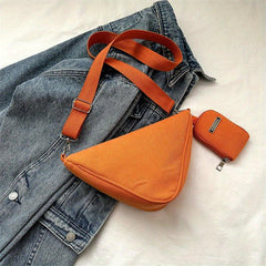 Triangle Shoulder Crossbody Bag Mini Bag With Coin Purse